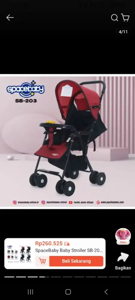 Stroller baby usia 0-2thn