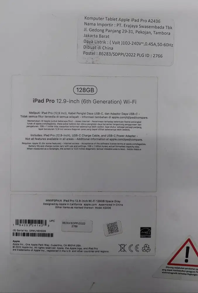 iPad Pro 12.9 inch (6th Generation) Wifi 128 GB