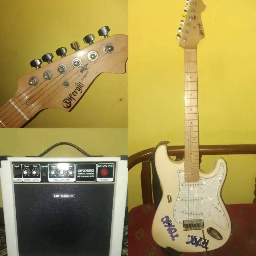 Gitar stratocaster dan amplifier