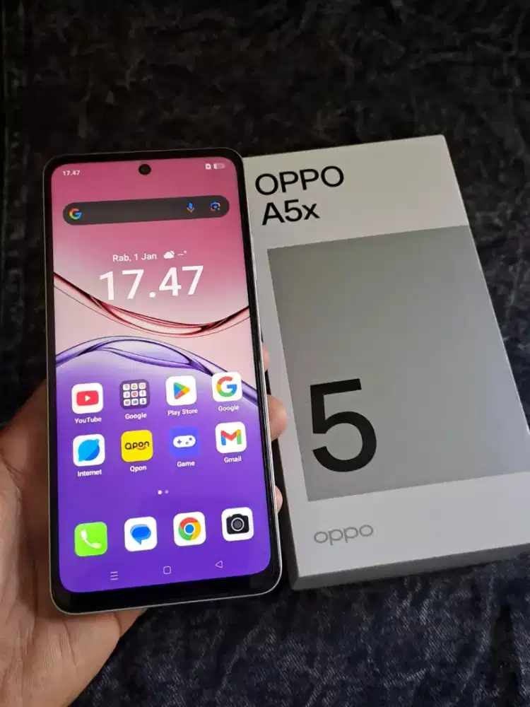 Oppo A5x 8/128 fullset Sesuai Gambar