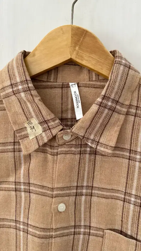 Kemeja pria Ld 118 bahan katun adem