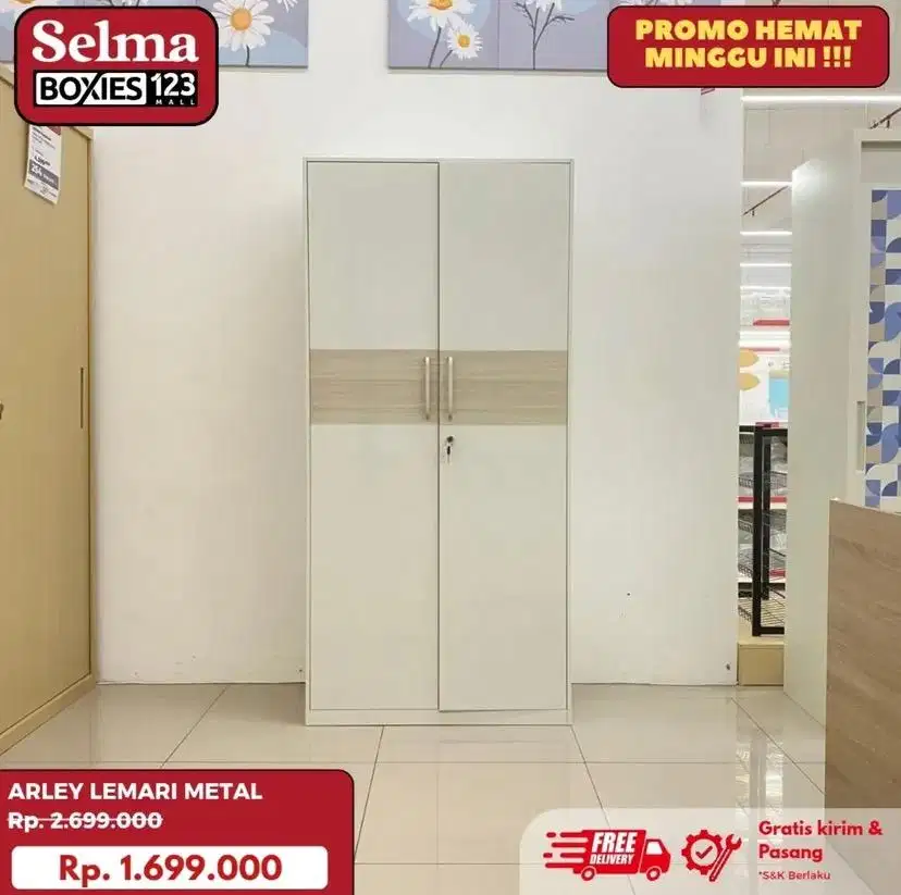 Lemari 2 pintu besi selma