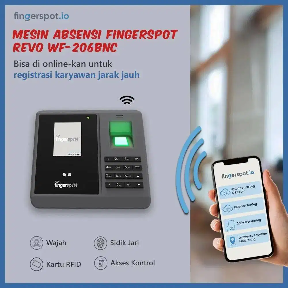 Mesin Absensi Fingerspot Revo WF-206BNC