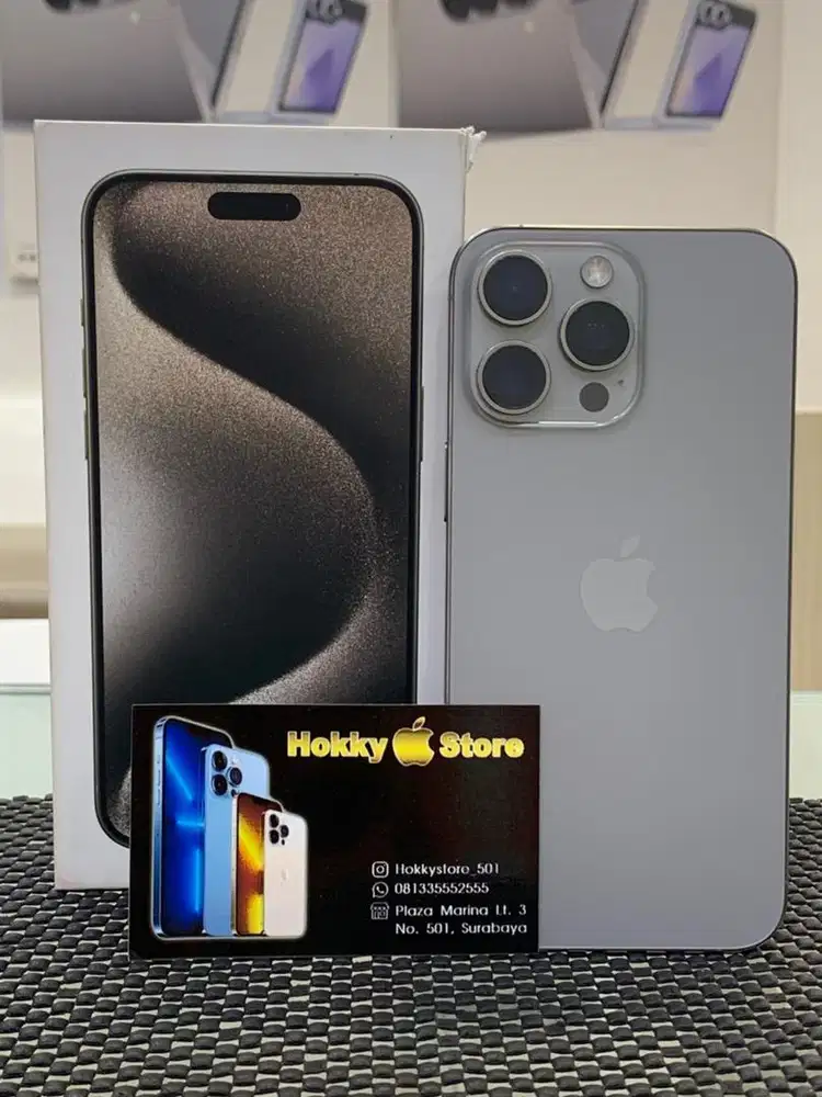 Iphone 15promax/256gb natural titanium ex garsansi resmi bh 82%