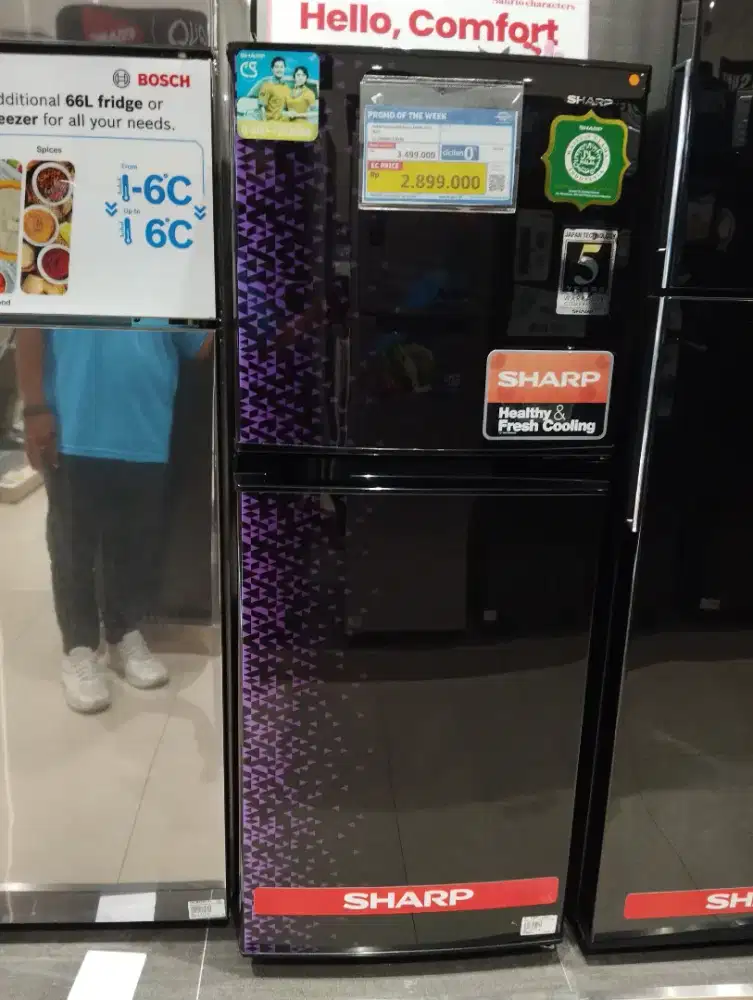 Kulkas Sharp SJ-236MG-GB/MR Bersertifikasi Halal IDR 3.499K