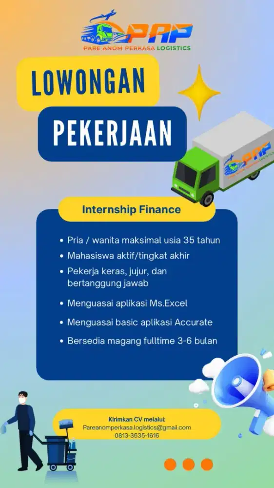 LOKER INTERNSHIP DAN OFFICE BOY