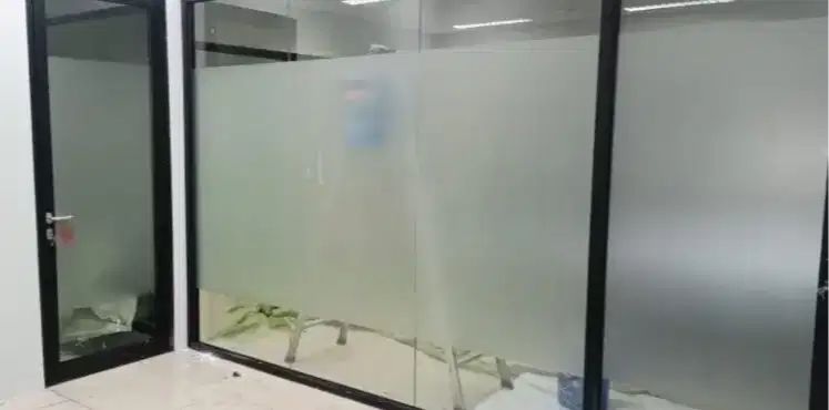 Sticker kaca film blur sanblast buram murah KacaFilm Kantor tolak uv