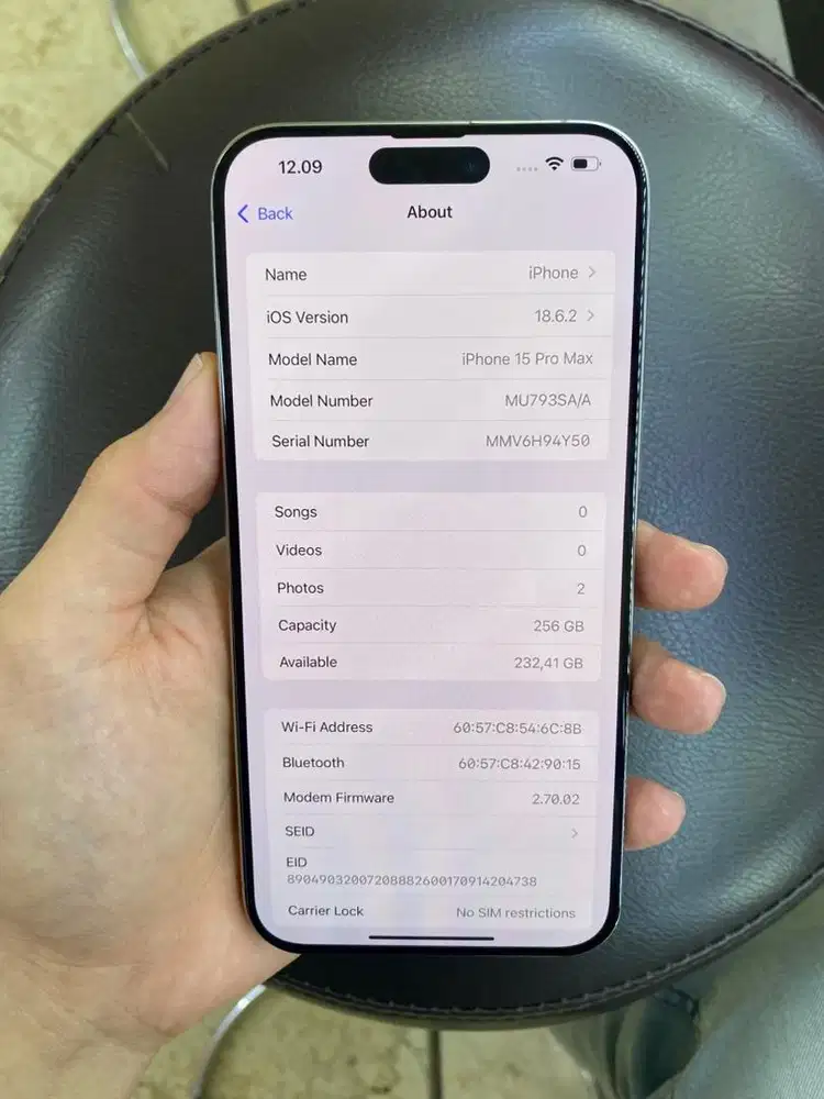 Iphone 15 pro max 256 ibox