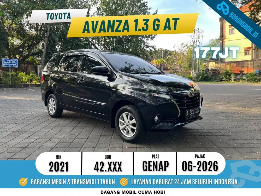 TOYOTA AVANZA 1.3 AT 2021 G HITAM ISTIMEWA SIAP PAKAI