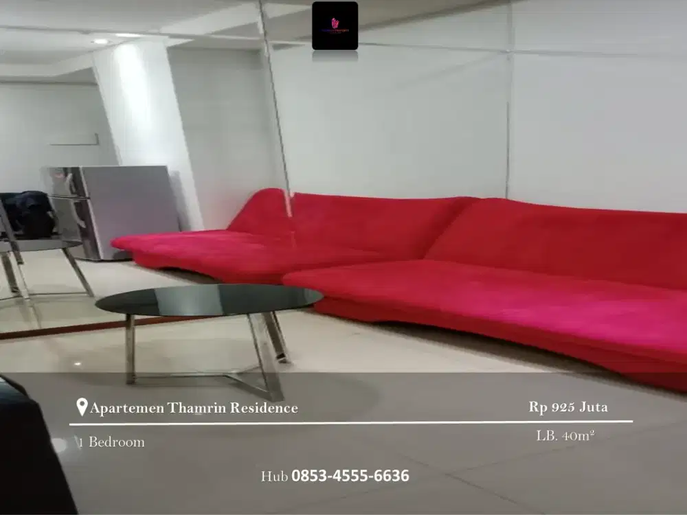 Dijual Apartement Thamrin Residence High Floor 1BR Full Furnished