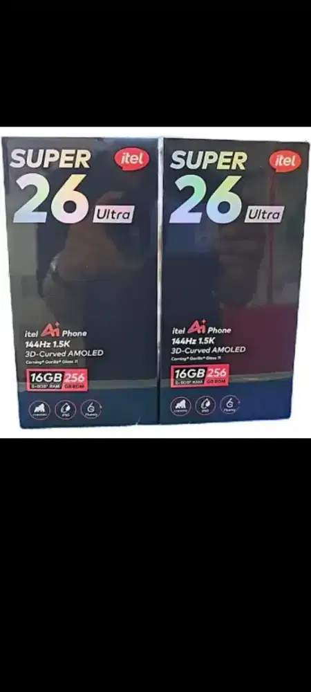 Itel super S26 ultra 256gb ram 8gb layar lengkung dan8/128 resmi
