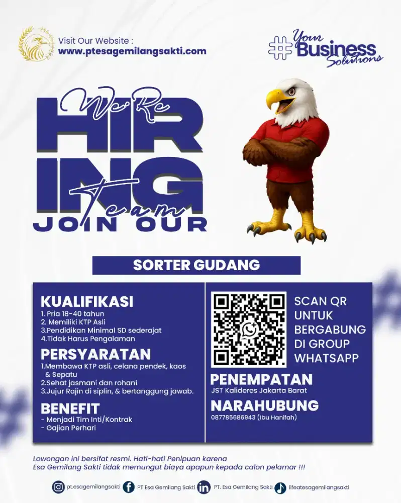 LOWONGAN GAJI HARIAN LEPAS