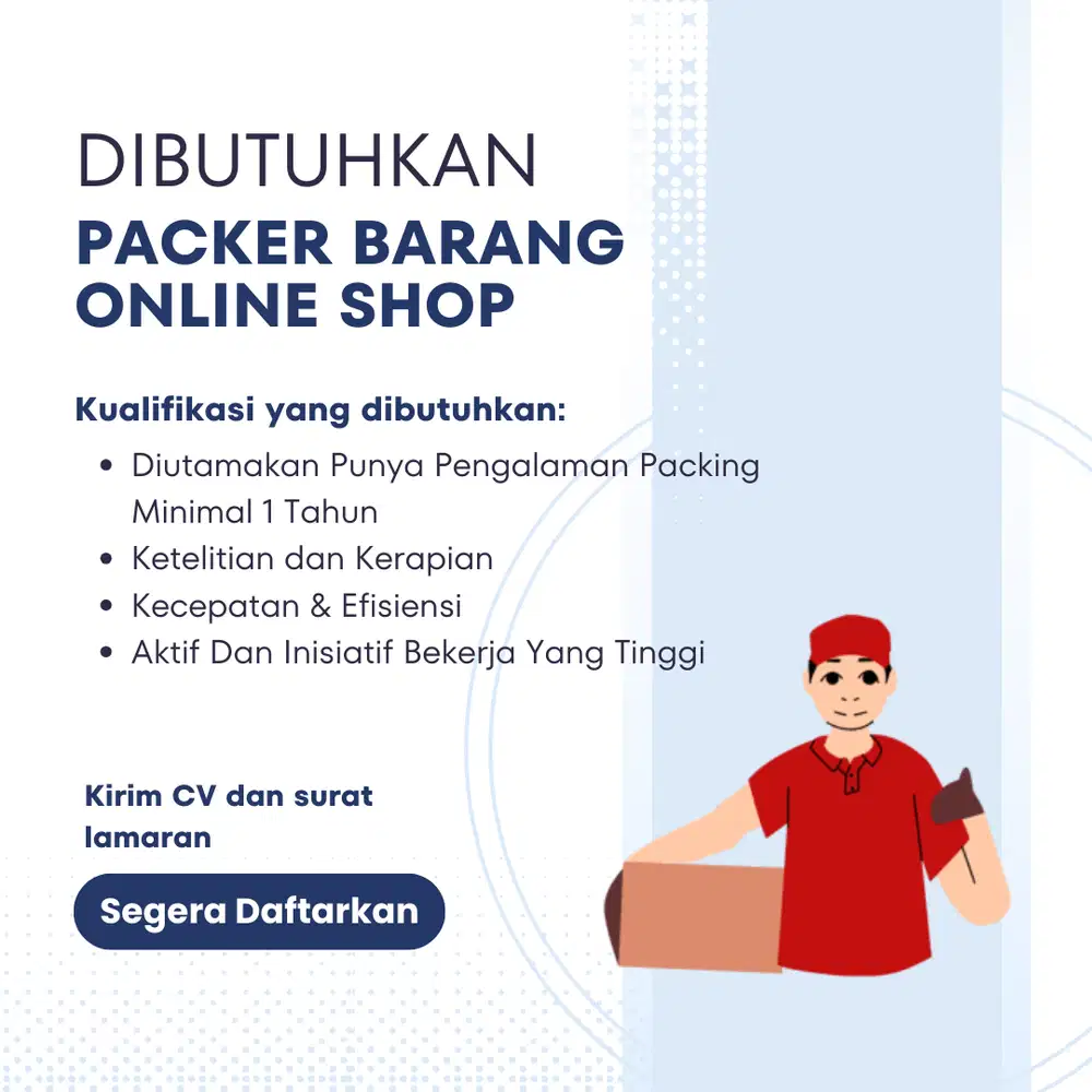 Dibutuhkan Packer Online Shop