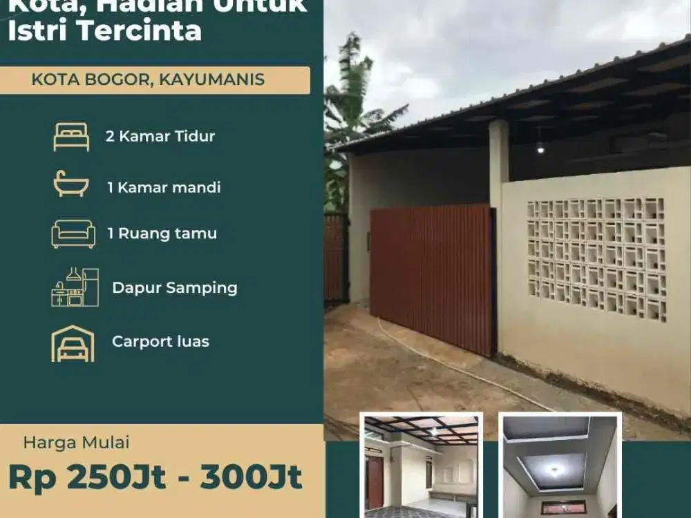 Rumah Cash Kota Bogor, Lokasi Minimalis Hadiah Untuk Istri Ke dua Yang Manis