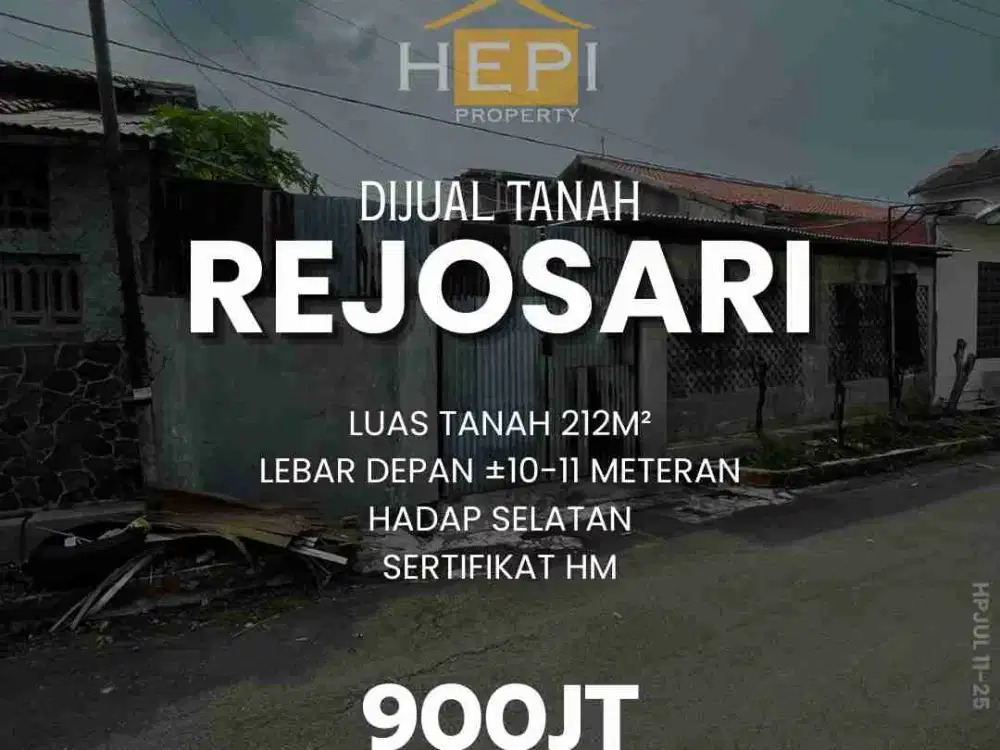 kavling datar rejosari dekat jl. drcipto semarang ! cocok untuk rumah atau kos