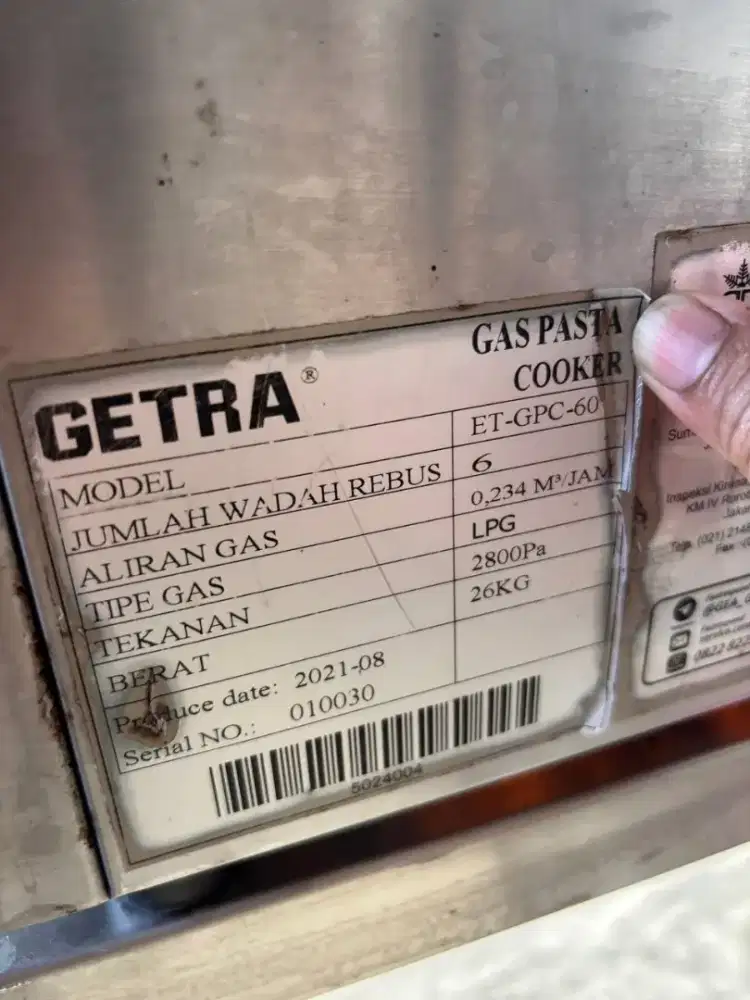 Kompor noodle komersial,merk getra