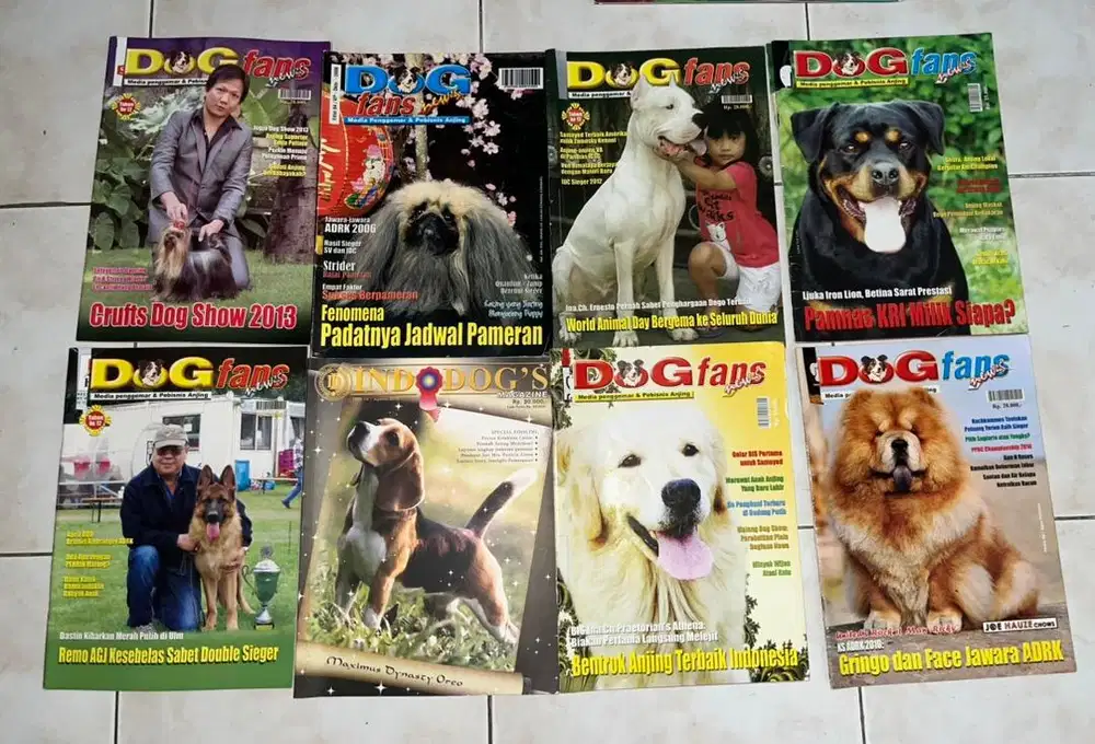 Di jual majalah anjing bekas kondisi masih bagus dan terawat