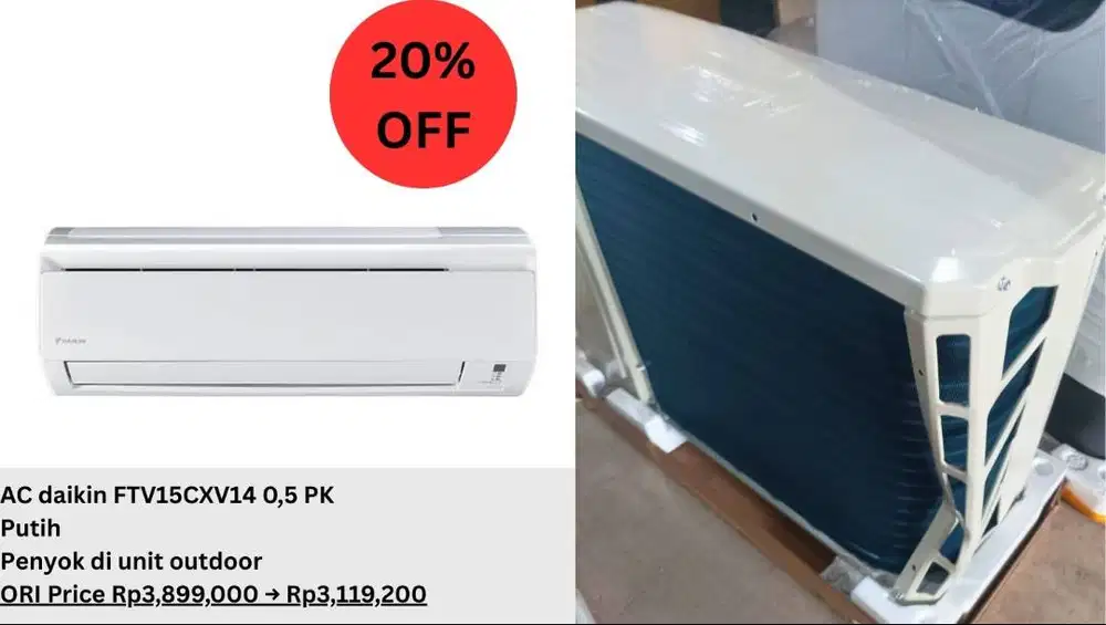 AC Daikin FTV15CXV14 – 0,5 PK (Indoor + Outdoor)