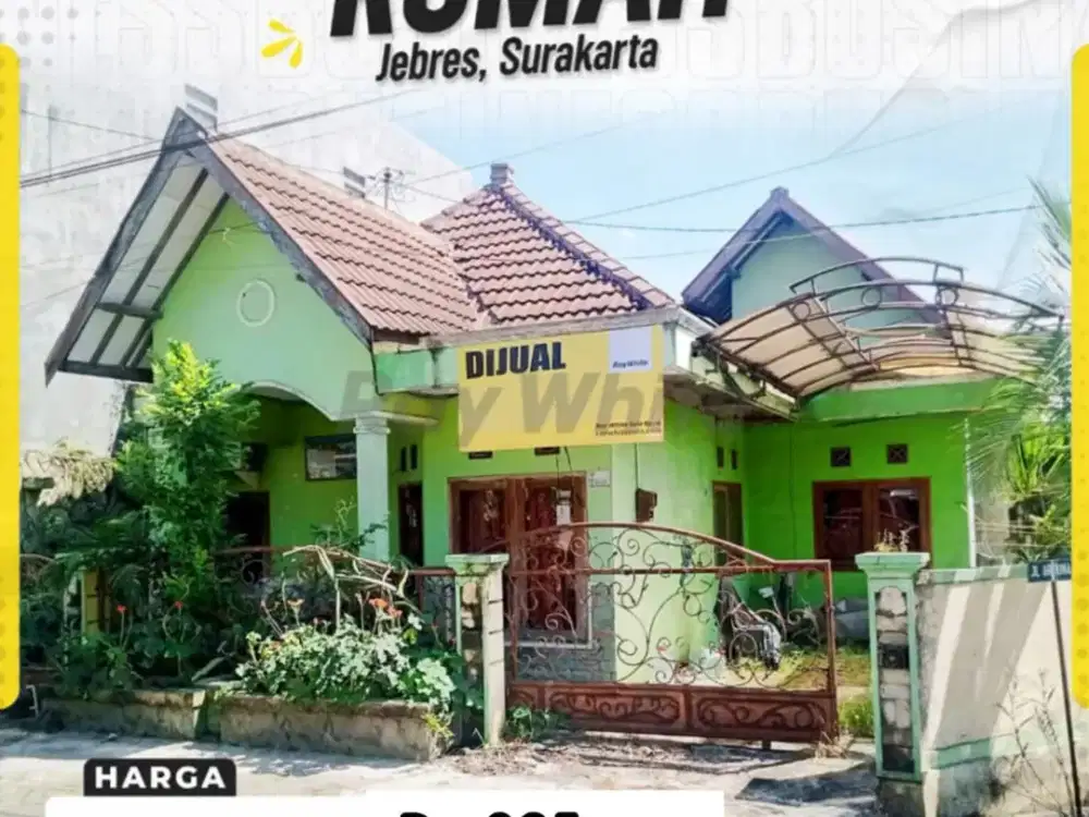 Rumah 2 kamar Dijual Murah Hitung Tanah di Perumahan Area Jebres Mojosongo Solo