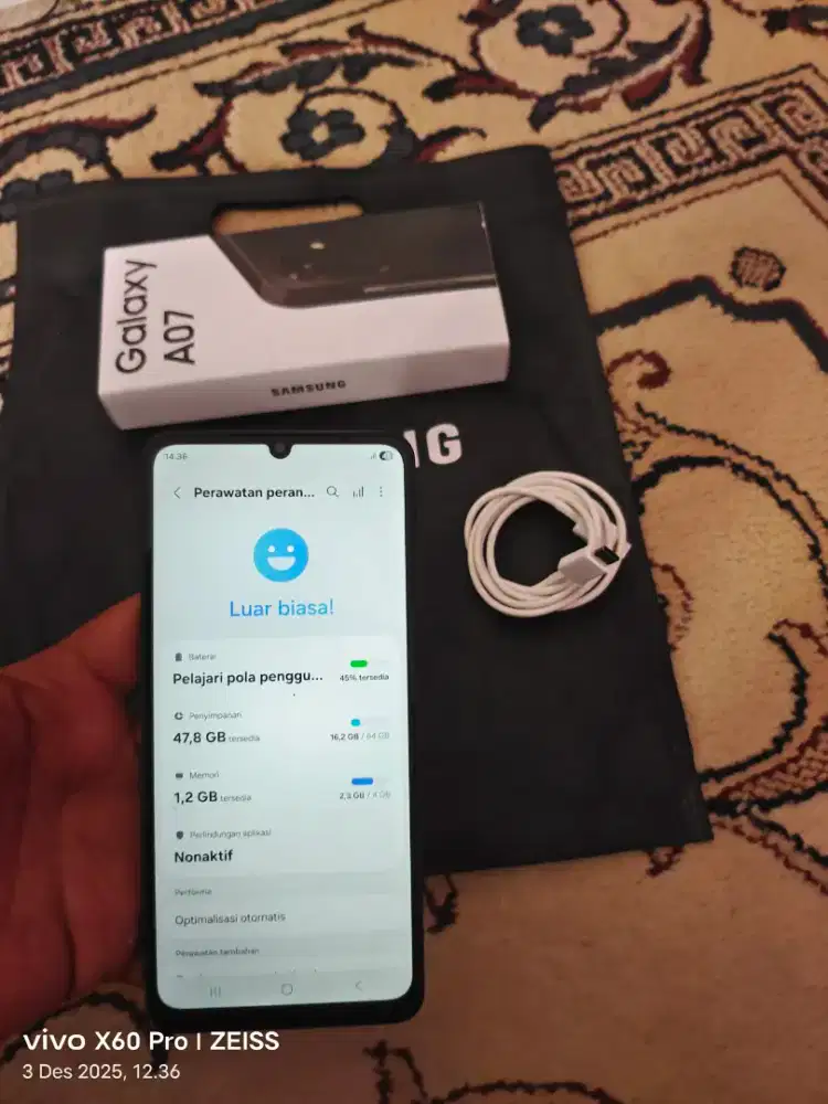 Samsung A07 4/64 ex resmi sein ada nota pembelian