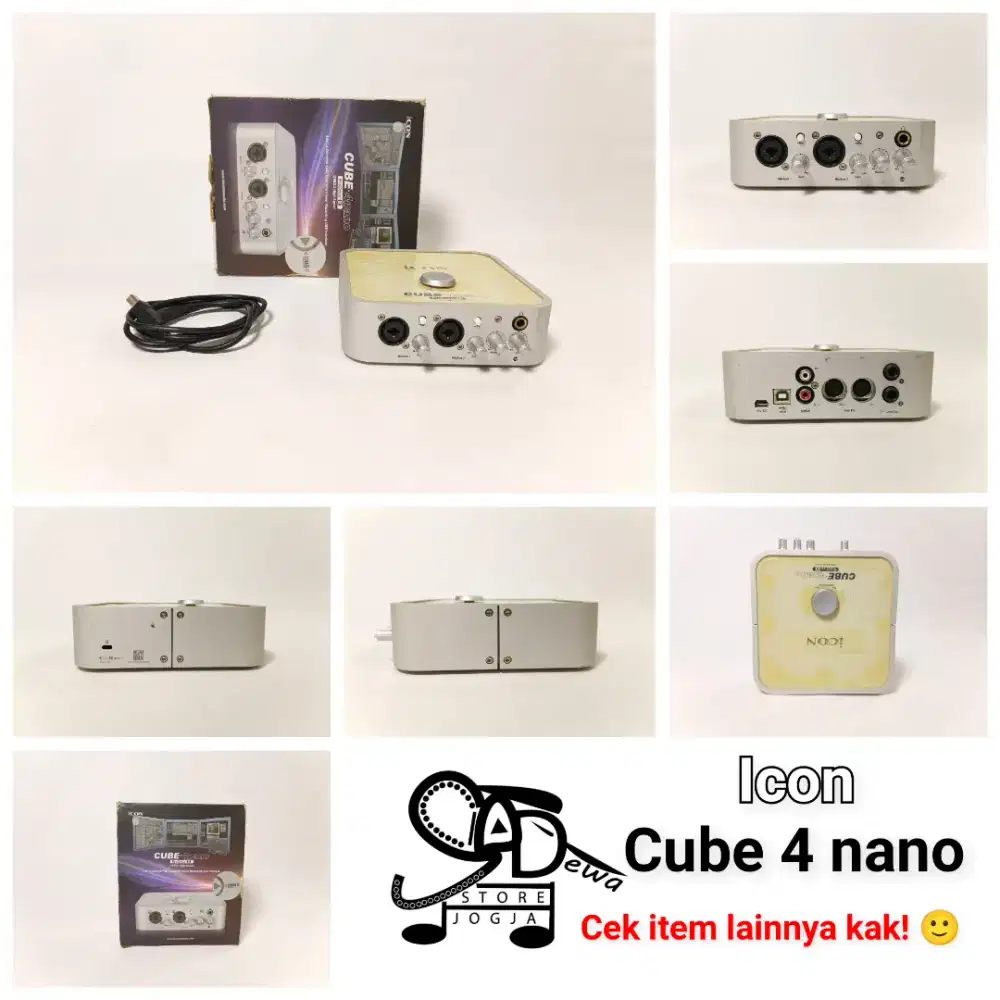 SOUNDCARD ICON CUBE 4 NANO SOND CARD 2 CHANNEL TRS RCA bkn focusrite