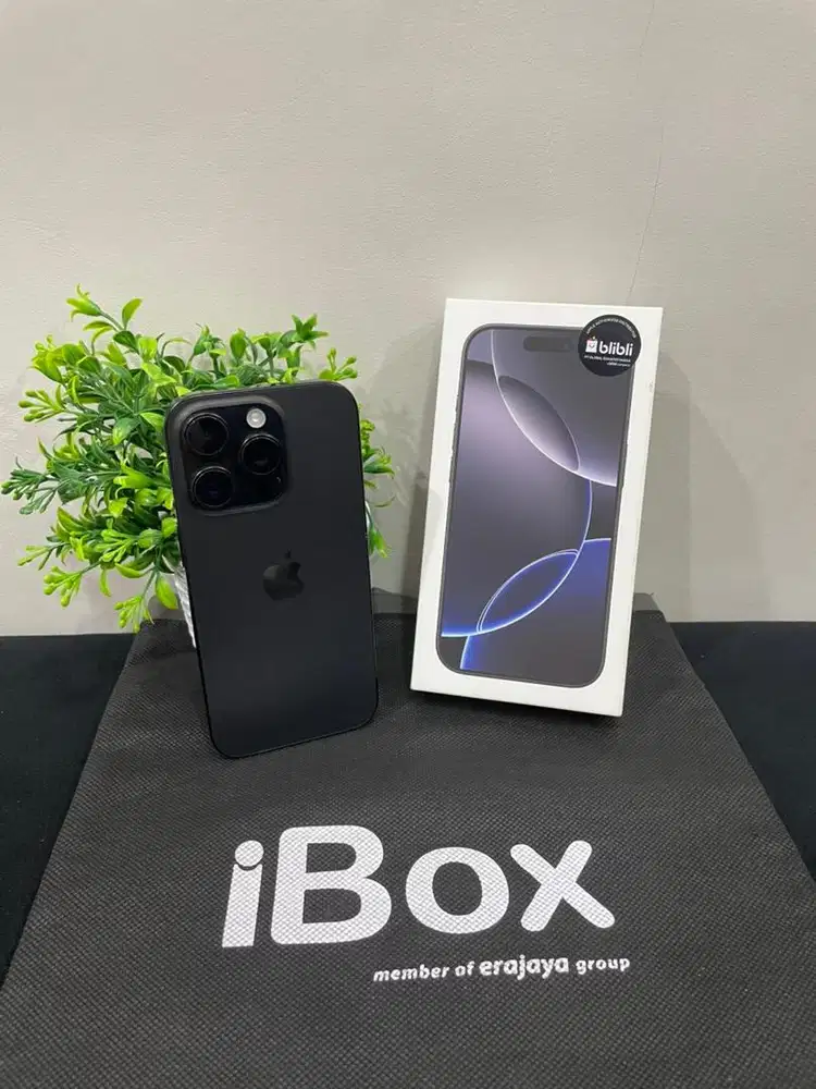 IPhone 16 Pro 128GB iBox Black mulus Fullset Ori BH 94% 3Utool 100 Grs
