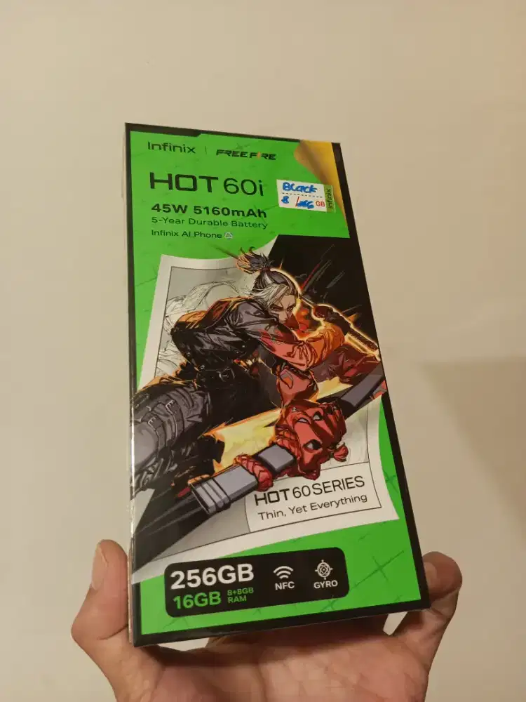 INFINIX HOT 60i 8+8/256 NEW GARNSI RESMI