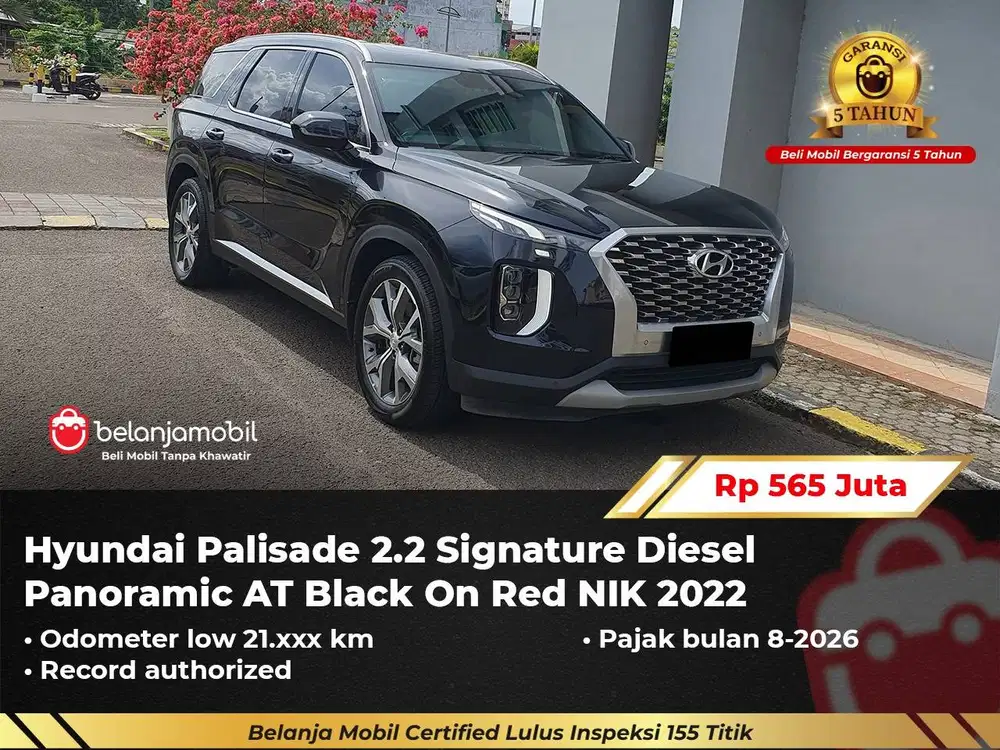 [ GARANSI 5TH ] Hyundai Palisade 2.2 Signature 4x2 Diesel AT 2022/2023