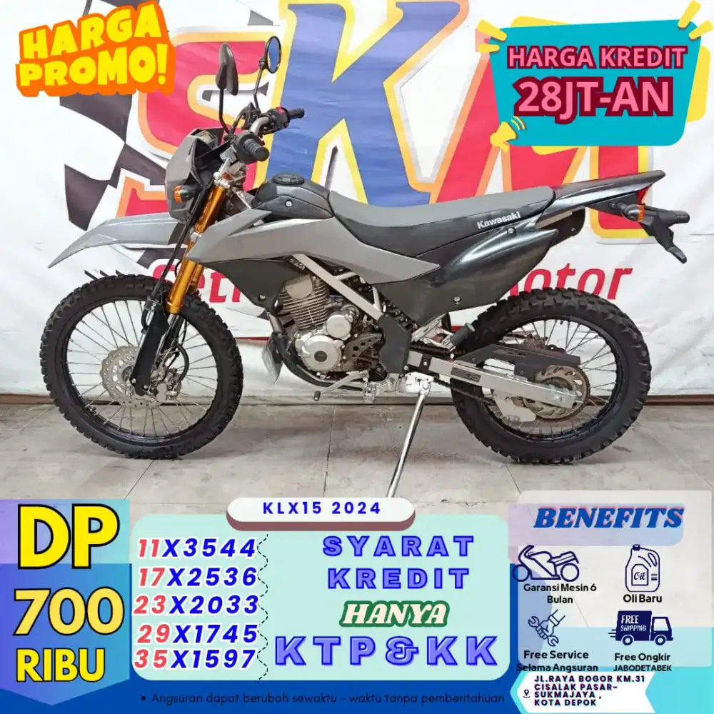( KLX 2024 dp:700 surat- surat lengkap cash credit
