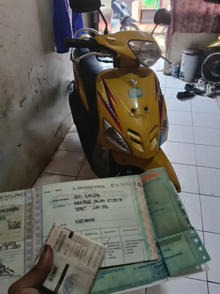 Mio seporty kuning 2004 STNK BPKB faktur nik ready tangan pertama