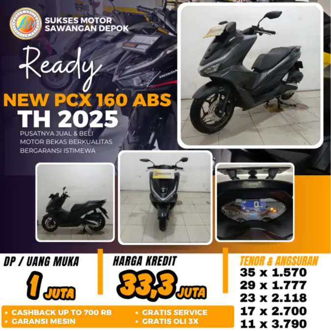 ISTIMEWA HONDA NEW PCX 160 ABS TH 2025 MULUS BISA CASH KREDIT GARANSI
