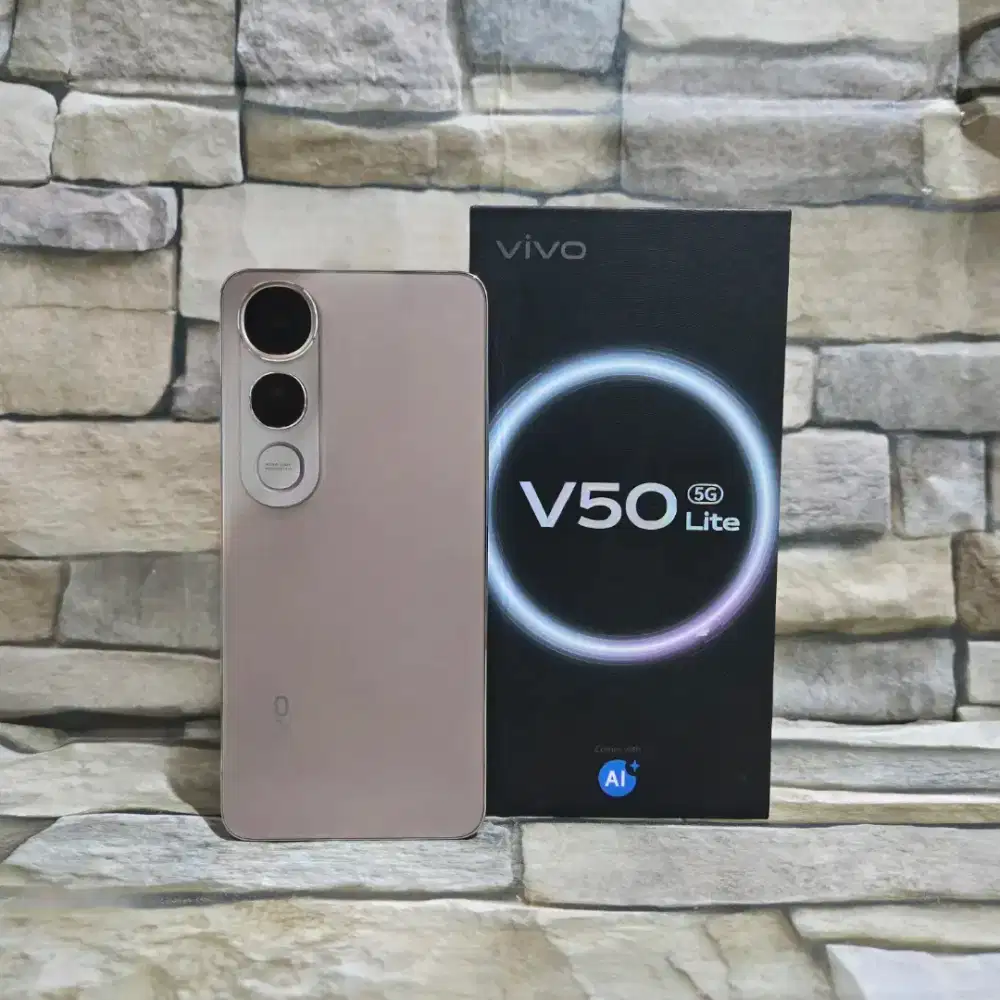 Vivo V50 Lite 5G Gold 12/512 Fulset segel mulus 98% Garansi panjang