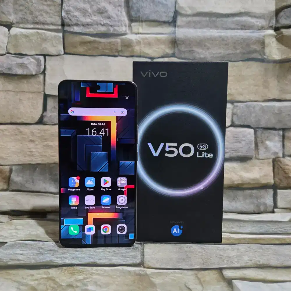 Vivo V50 Lite 5G 12/512 Black Fulset segel mulus 95% Garansi panjang
