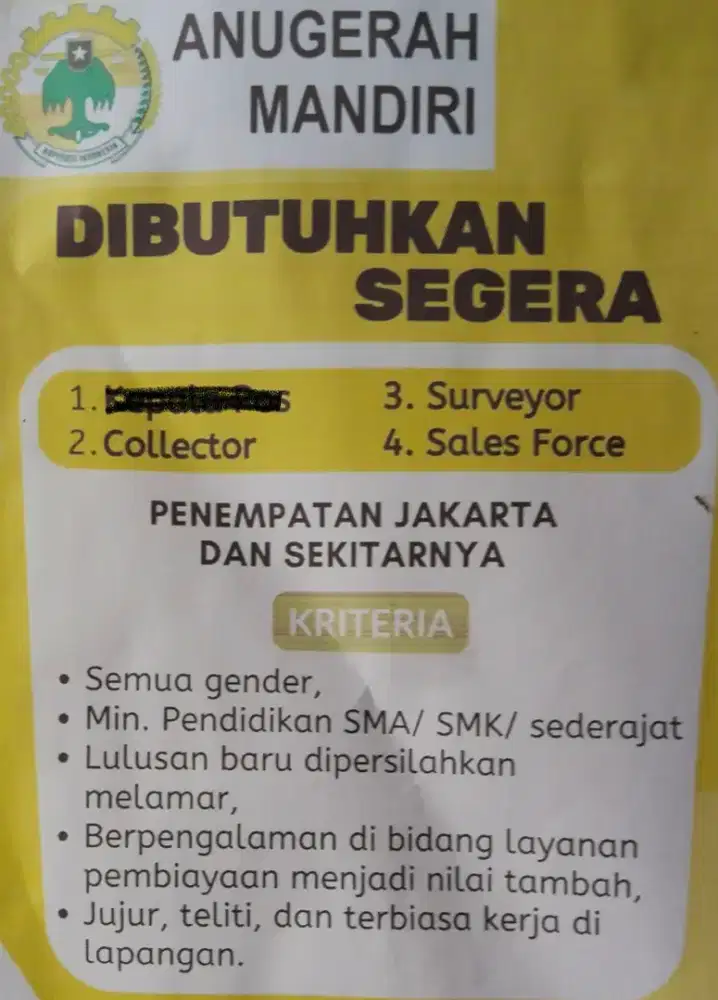 Lowongan Kerja Marketing Fulltime