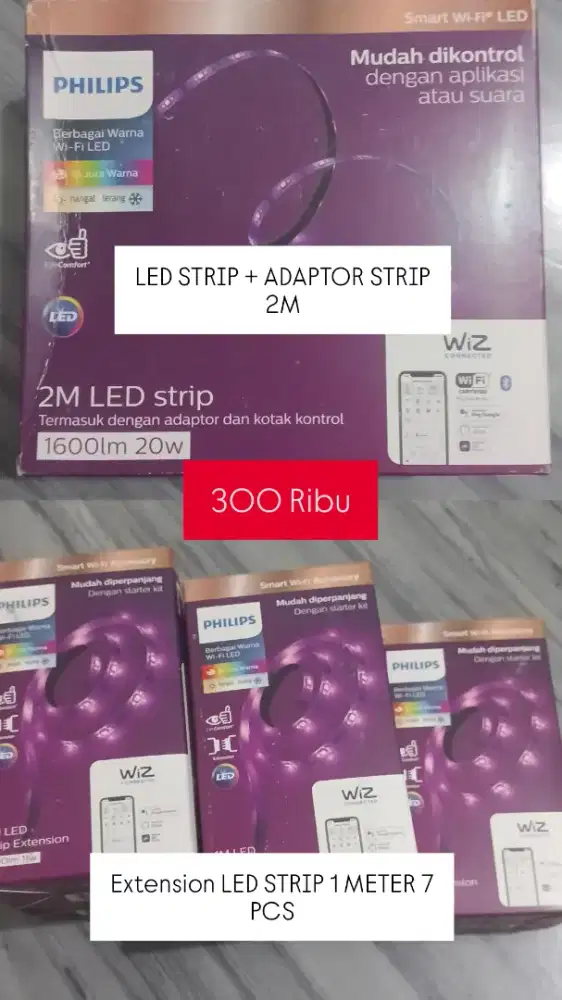 Philips LED STRIP 2M + 1M Extention 5 Pcs