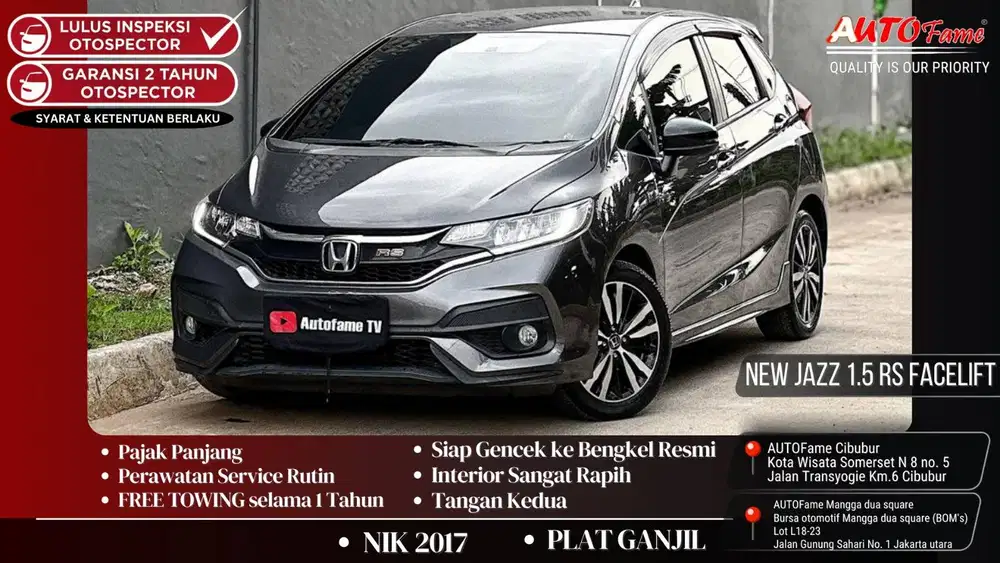 Honda New Jazz 1.5 RS AT FACELIFT LED Headlamp Digital AC NIK 2017