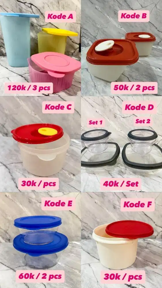Jual Wadah Tupperware | Baru & Bekas | Pereloves & New | Makan Minum