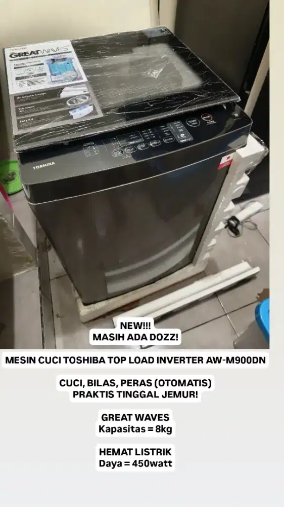 Mesin Cuci Toshiba Top Loading Inverter AW-M900DN