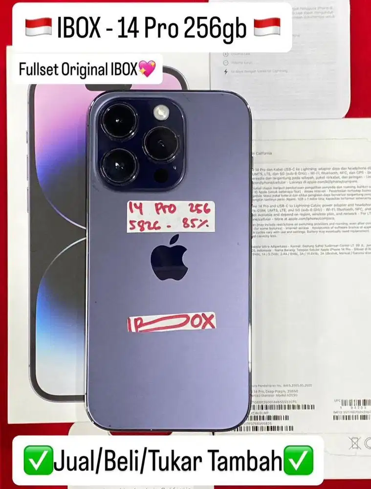 Iphone 14 pro 256gb ex ibox bisa di cicil 0%