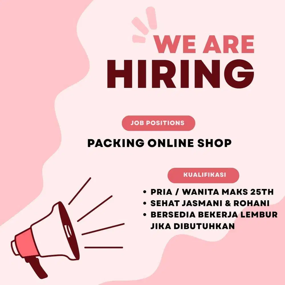 LOWONGAN PACKING ONLINE SHOP