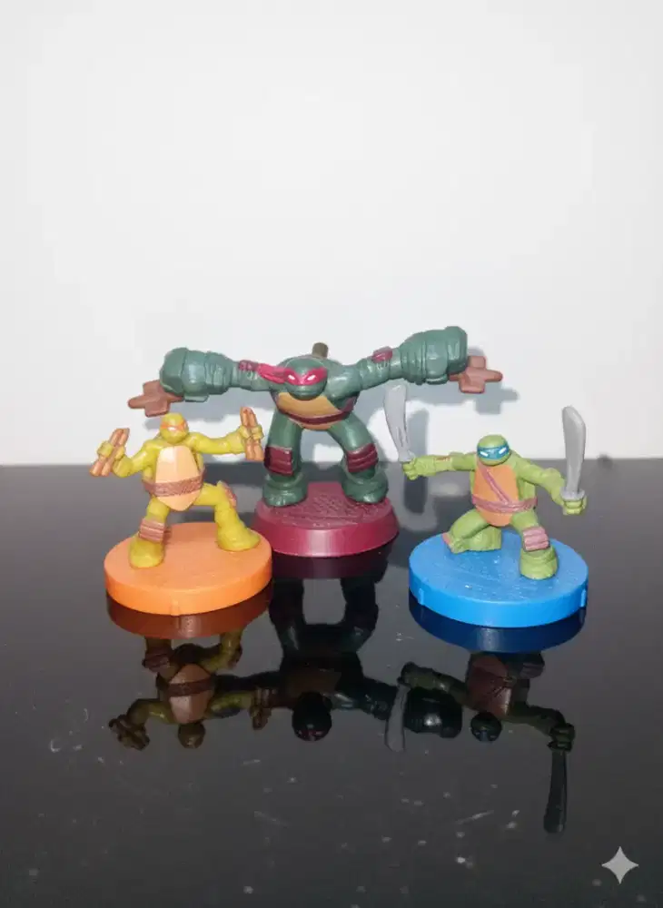 Mainan figur Ninja turtles 3