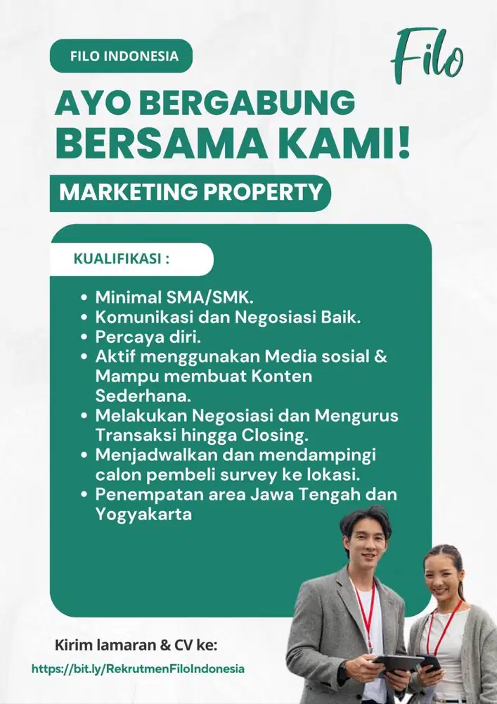 LOWONGAN KERJA MARKETING PROPERTY AREA JAWA TENGAH DAN YOGYAKARTA