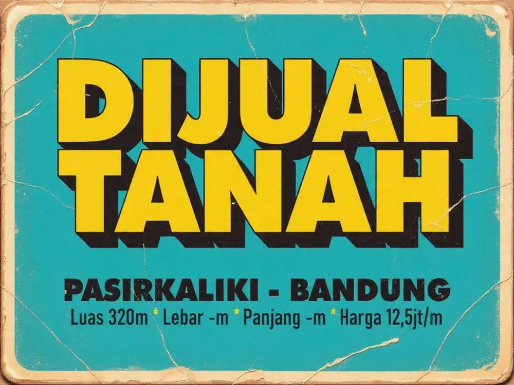 JUAL TANAH MURAH, DI PASIRKALIKI, KEBON KAWUNG, PAJAJARAN, CICENDO, BANDUNG