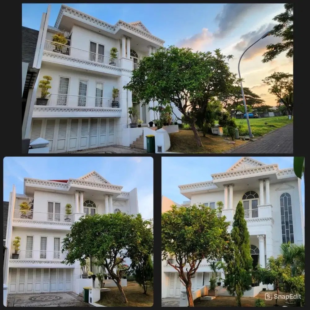 Dijual Rumah Ciamik 2,5 Lantai Klasik Modern Pakuwon Indah Surabaya