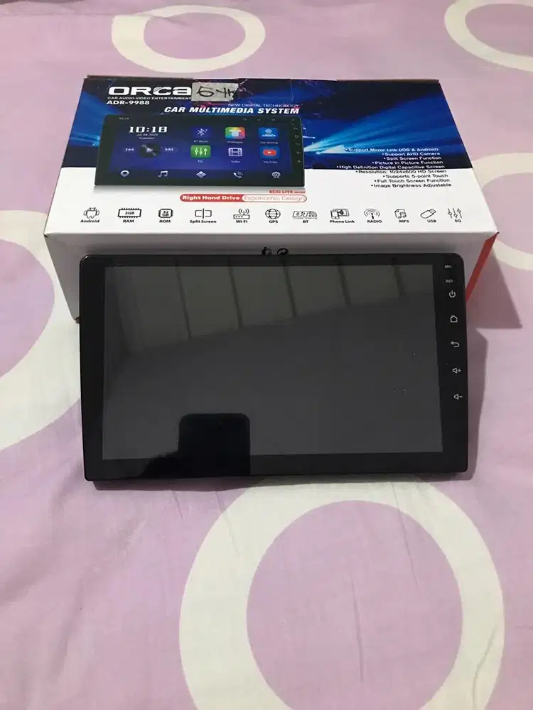Di jual Head unit Orca 9 in, android & apple. Harga bs nego