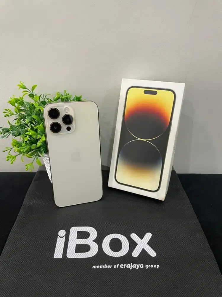IPhone 14 ProMax 128GB iBox Gold mulus Fullset Ori BH 95% 3Utool 100