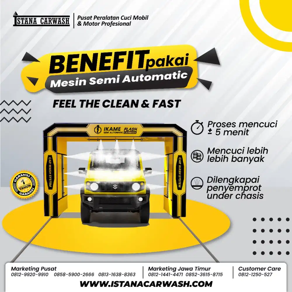 Mesin Cuci Mobil Semi Otomatis