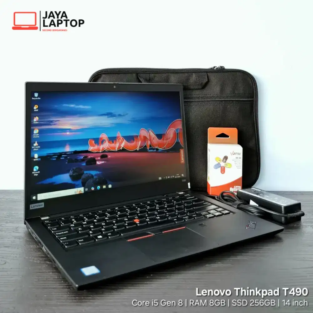 Lenovo Thinkpad T490 Core i5 G8 RAM 8GB SSD 256GB Laptop Second Bekas