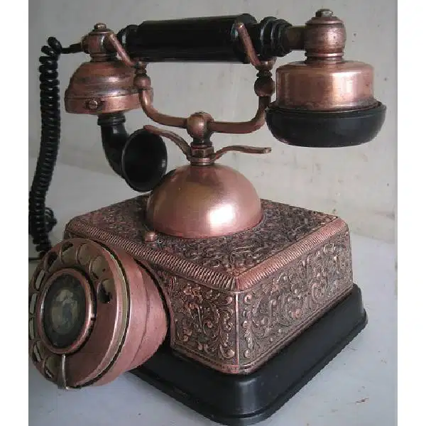 Vintage old telephone classic empire kolonial style