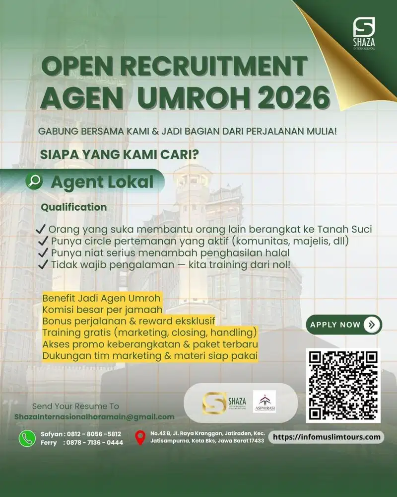 Open rekrutmen agen unroh 2026
